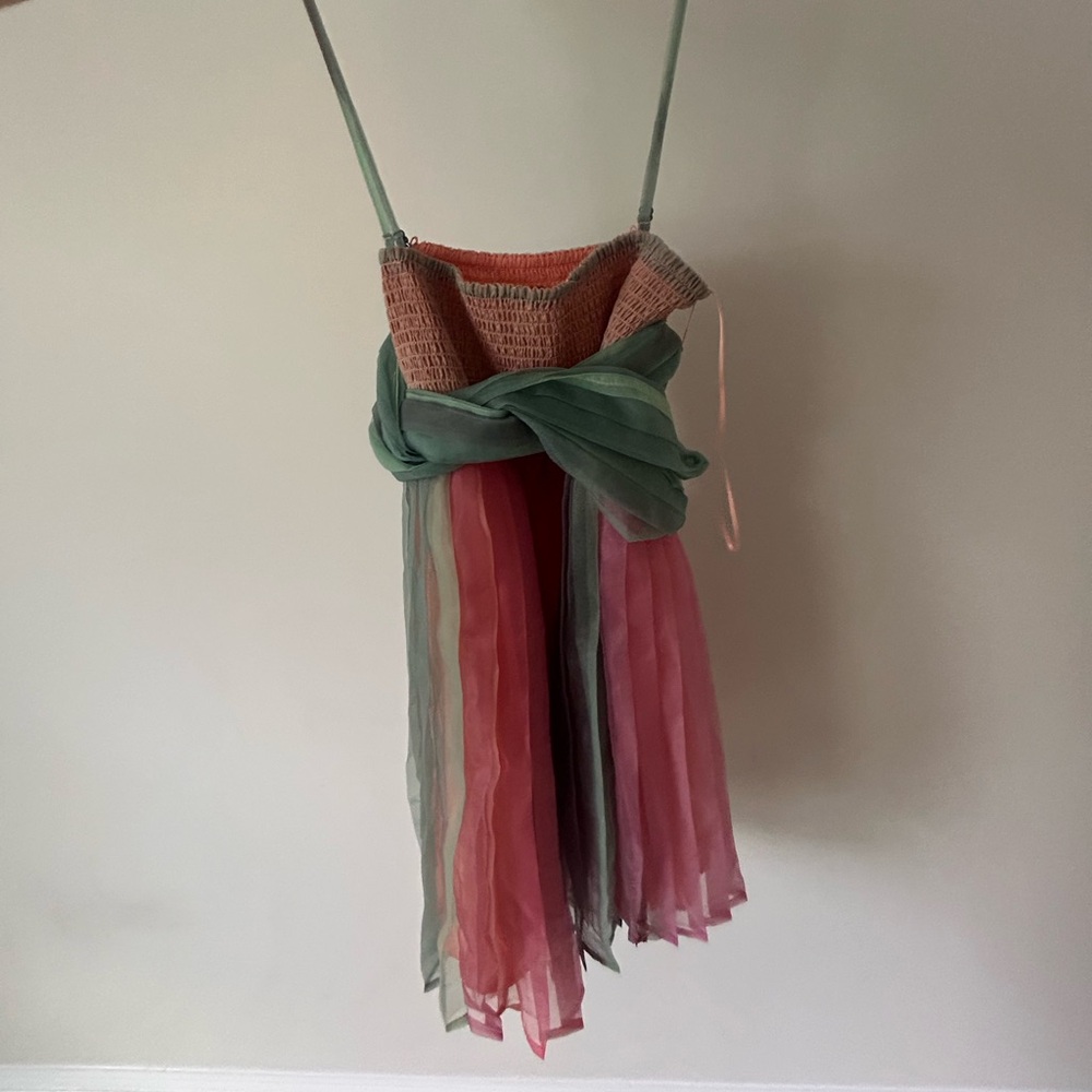 Free People Strapless Pastel Mini Dress - Picture 3 of 6